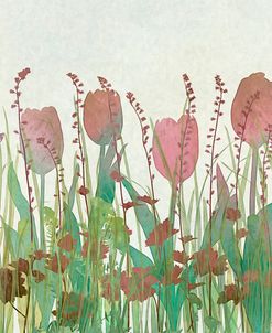 Watercolor Tulip Field