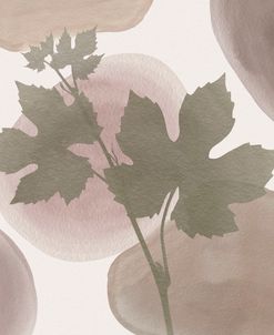 Watercolor Shapes with Vitis Leaves