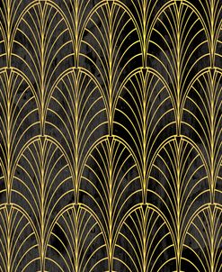 Art Deco Golden Feathers