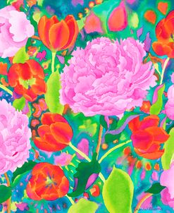 Peonies And Tulips