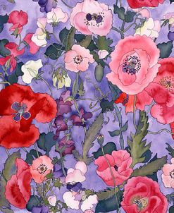 Poppies & Sweet Peas Pattern-Light