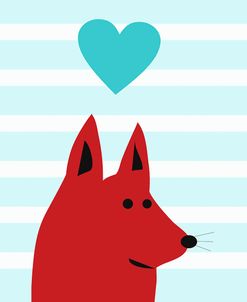 Happy Red Dog Love