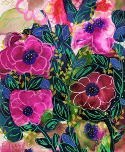 Dark Bkg W Flowers