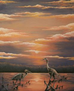 Egrets at Days End