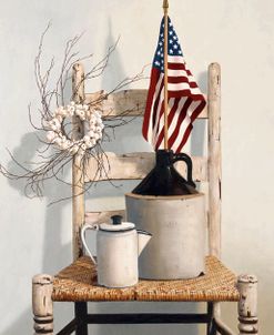 Chair With Jug And Flag