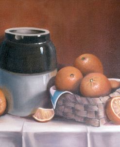 Crock With Oranges