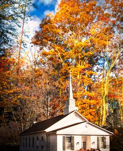 White Church In Autumn