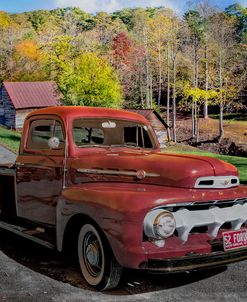 1952 Red Ford Truck