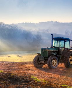 Tractor in the Fog