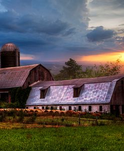 Barns at Sunset