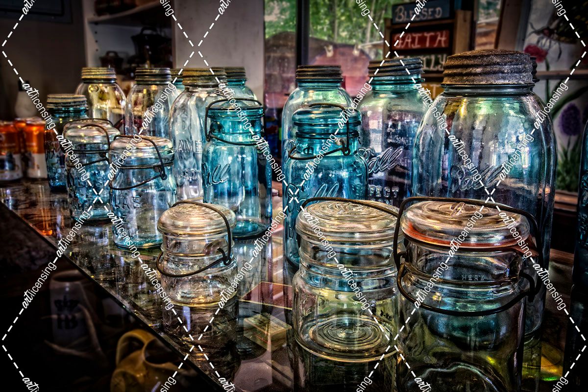 Shiny Glass Jars