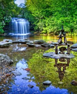 Waterfall Cairn At Schoolhouse Falls