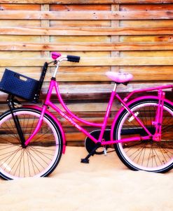 Pink Bike At The Beach