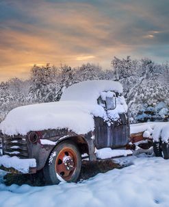 Chevy Pickup Truck In The Snow