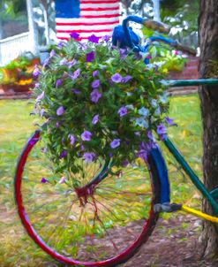 Bicycle In The Park Art Watercolors