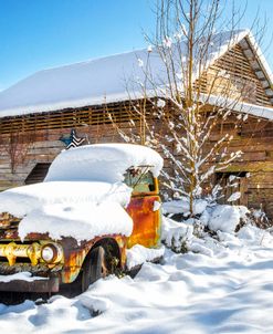 Vintage Ford In The Snow