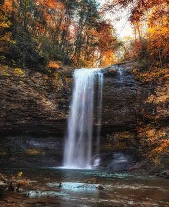 Waterfall In Fall At Cloudland Canyon
