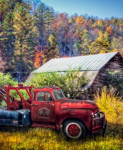 Rusty Red GMC Pickup Truck