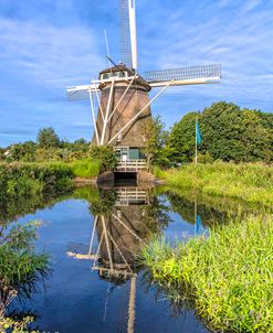 Colorful Windmill in the Countryside