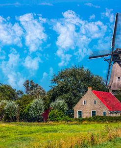 Old Windmill on a Dutch Farm