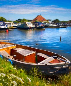 Rowboat at the Marina Painting