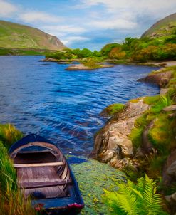 On a Lake of Blue Painting