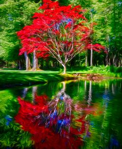 Red Japanese Maples Painting
