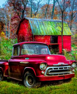 Love that Red 1957 Chevy Truck in HDR Detail