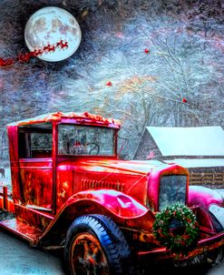 Red Truck on Christmas Eve_