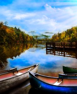 Canoes in Dawn Shadows