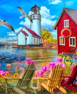 Seaside Invitation at the Harbor Painting