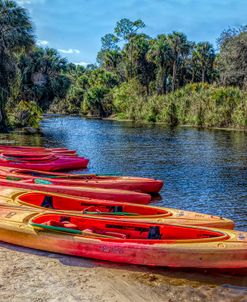 River Kayaks in Colorful HDR