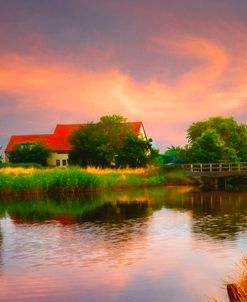 Cottage at Sunset