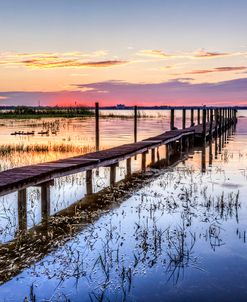 Dock Reflections at Dawn