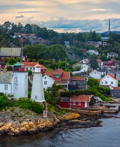 Lighthouse City in the Sunset Light