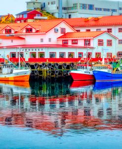 The Harbor of Honningsvag Norway Painting