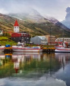 The Harbor Town at Siglufjordur Iceland