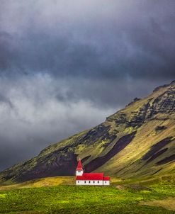 Little White Church with a Red Roof