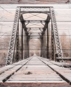 Beginning of Winter Trestle in the Snow Wood Border