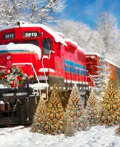Christmas Train in the Snow