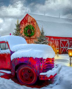 Big Red in Winter Painting