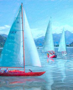 Sailing Nautical Blues Painting