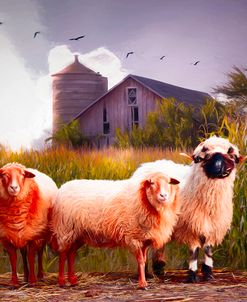 Summer Sheep Painting