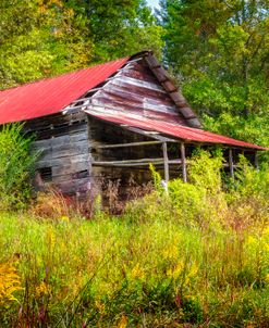 Smoky Mountain Barn on an Autumn Afternoon