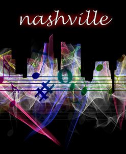 Nashville Skyline Art with Script