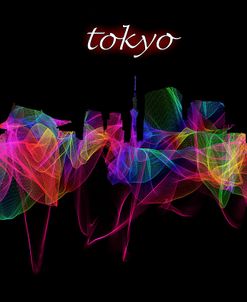 Tokyo Skyline Art with Script