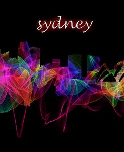 Sydney Skyline Art with Script