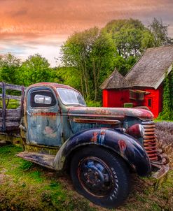 Rusty Truck in the Rural Countryside