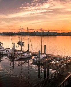 The Marina on the Waterway at Sunset