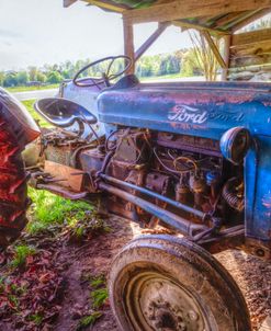 Old Ford Tractor in the Barn